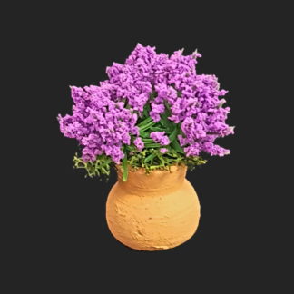 JARRE FLEUR violette ‘CM-  Aubagne -provence – santon de provence -santon – décors de provence – décors de crèche – crèches de Provence- accessoire de Provence -artisan – made in france – france