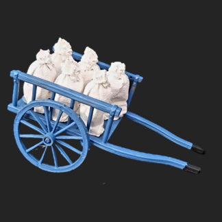 charrette du meunier grand modèle bleu grand modèle décors de crèche – aubagne – santons 7 cm