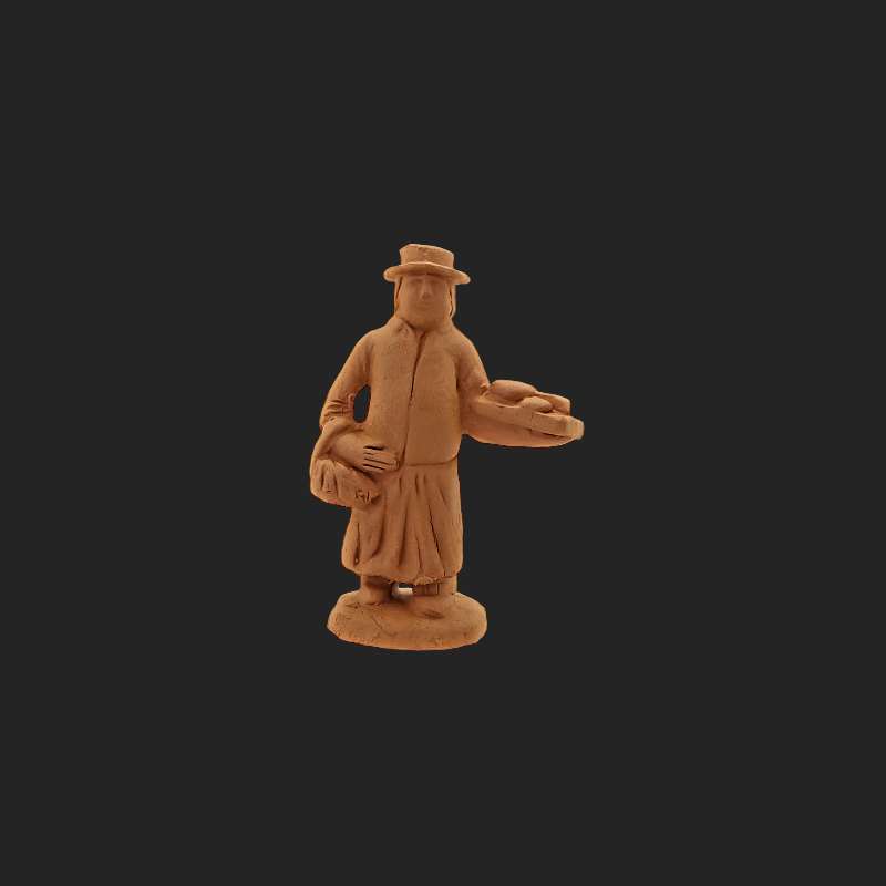 santon – santon 7cm – santon de provence – décors de crèche – santon aubagne – atelier de fanny – artisanat – made in france – santon fromager 7cm