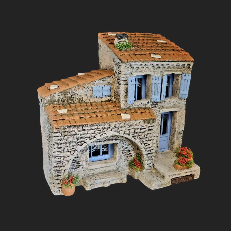 Maison de village 7 – santons – Décors de Crèche – santons 7cm – atelier de fanny – Aubagne