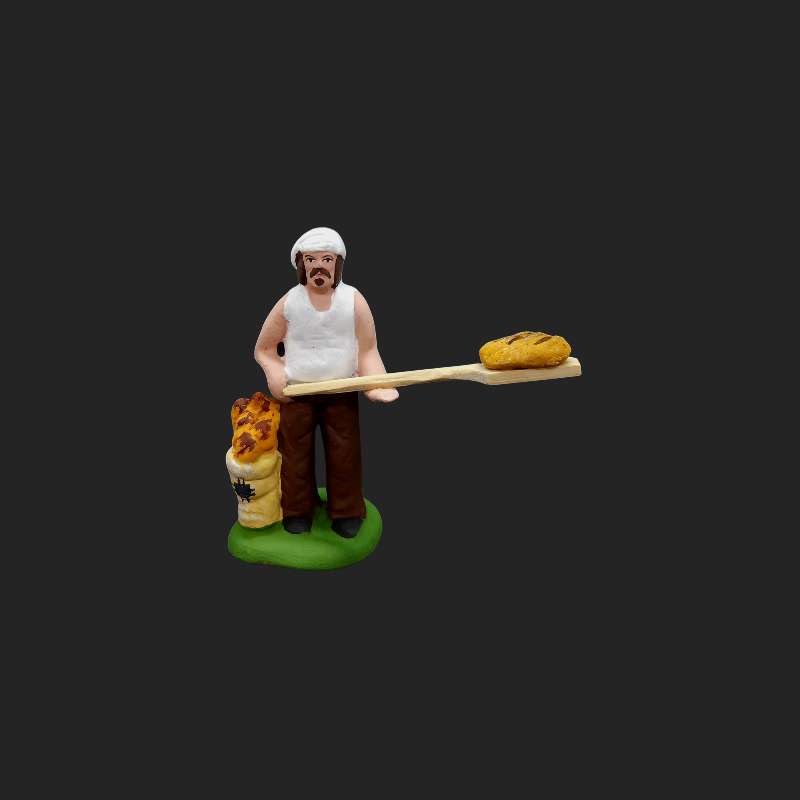 Santon de crèche- santon de provence – santon 7cm – décor de crèche – santons Aubagne – santon boulanger 7cm