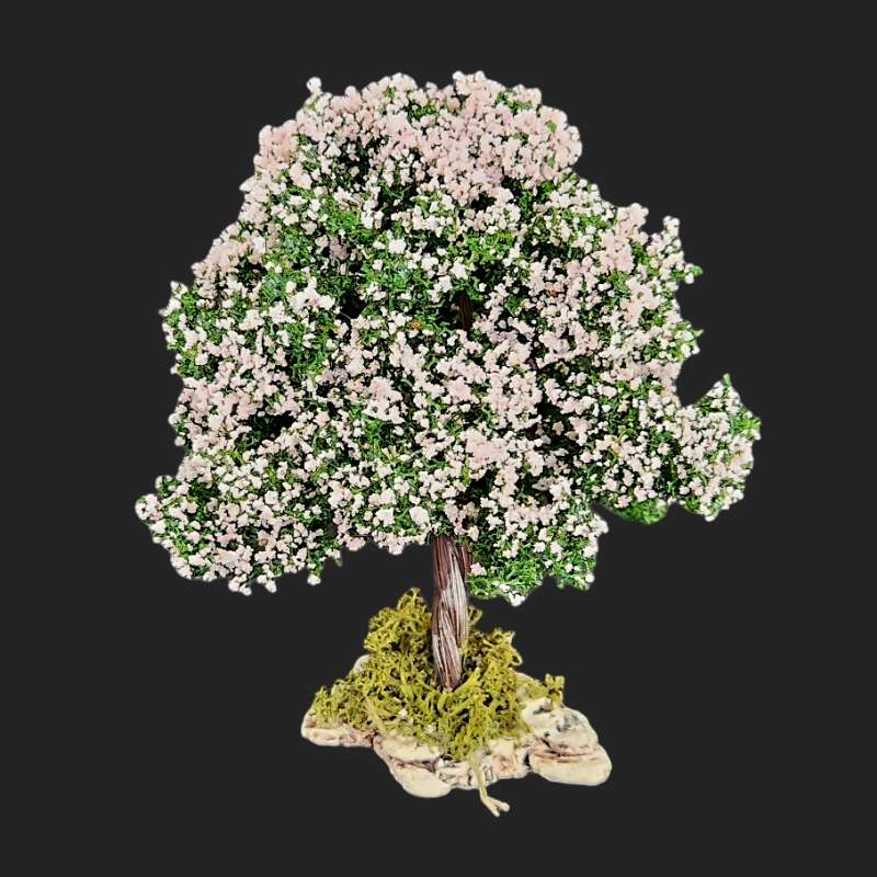 arbre amandier en fleurs – santons – Décors de Crèche – santons 7cm – atelier de fanny – Aubagne