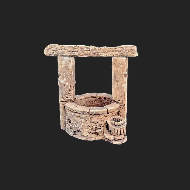 puits à peindre- santons – Décors de Crèche – santons 7cm – atelier de fanny – Aubagne