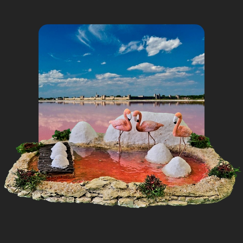 Les Salins de Camargue avec flamants roses – Série Limitée