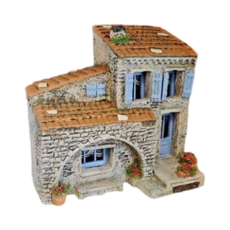 L'Atelier de Fanny - Santons - Décors de crèche - maison de village 4 - Provence