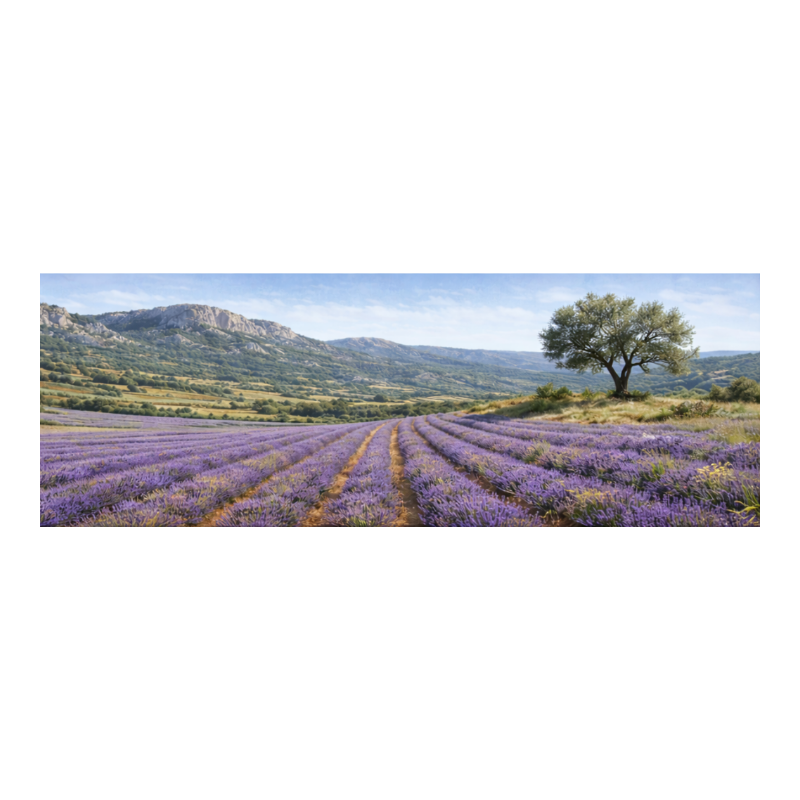 Fond de crèche de Provence – Décor de crèche paysage provençal